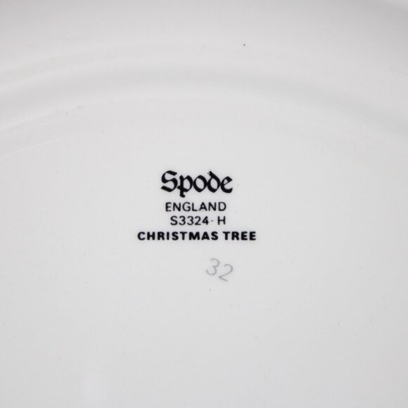 Spode 10" Plate White Green Multi Color Christmas Tree S3324 10" Plate - Picture 5 of 12